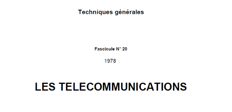 Les réseaux de transmission en 1978