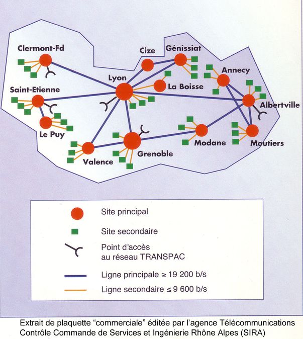 Les réseaux régionaux des années 1980